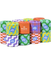 | 100% Recycled Toilet Paper, 16 Rolls, 330 Sheets, Soft & Strong, Virgin Tre...