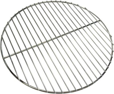 Rund BBQ Grill anthrazit Edelstahl Kochrost Wasserkocher 44,5 cm Durchmesser