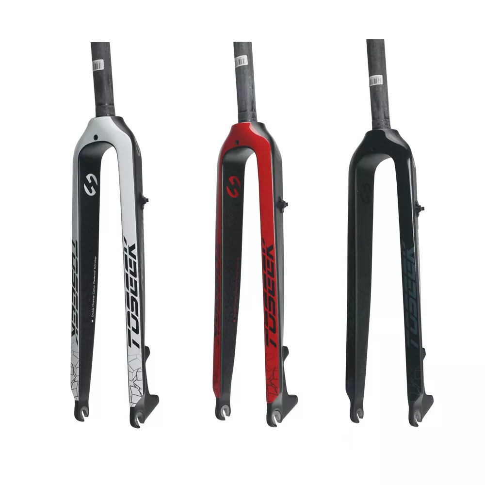 TOSEEK Carbon Forks Mountain Bike Fork 26 27.5 29 in Rigid Front Fork Disc Brake