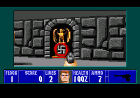 WOLFENSTEIN 3D with SAVE features for the Sega Genesis with case & cover-art