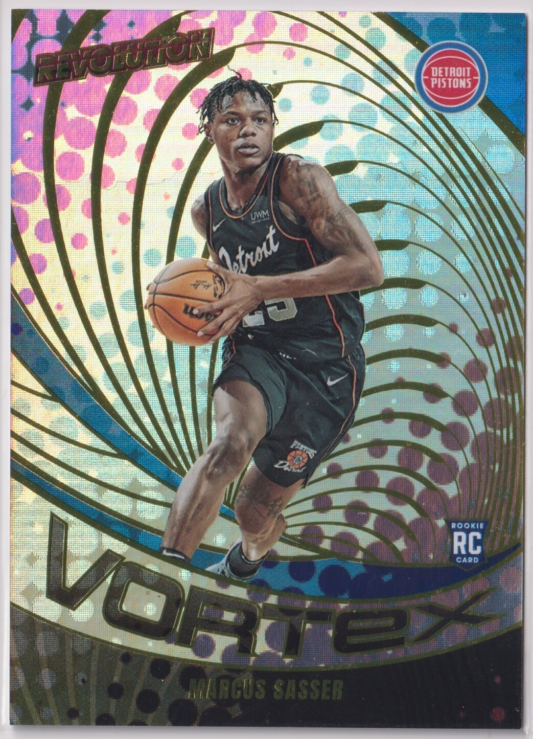 Marcus Sasser 2023-24 Panini Revolution Vortex Base Rookie Card #8 SP