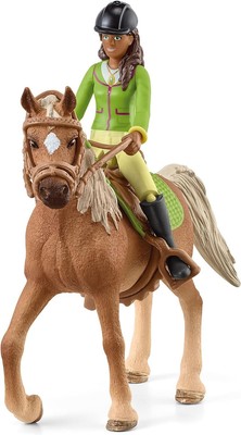 Schleich Horse Club Sarah and Mystery Horse Set - Playset with Removable Saddle