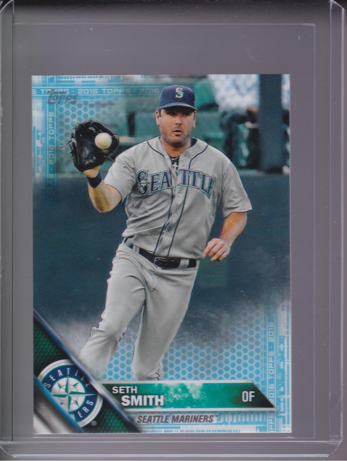 2016 Topps Mini Blue Parallel #348 Seth Smith (08/10) Seattle Mariners - RARE!