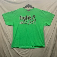Cancer Survivor Fight Like A Girl T-Shirt Green Size |  2XL