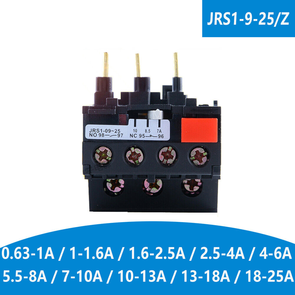 3 Phase Thermal Overload Relay Range From 0.63 to 25A 1NO 1NC For 