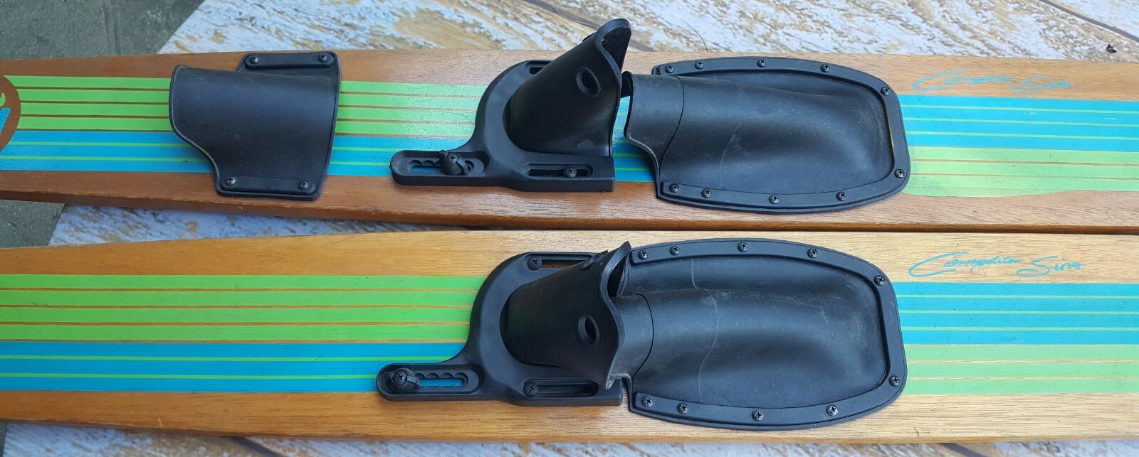 Local Pick Up Only Vintage Pair 68" Full Size RIVIERA Wood Wooden Water