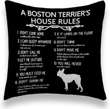 TUNW Boston Terrier Throw Pillows Cushion Cover Decorative Pillowcase Boston ...