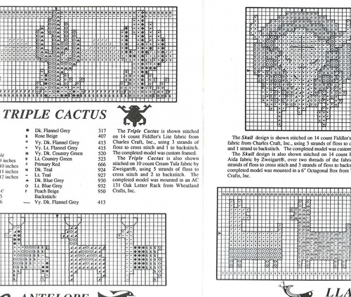 3 Cross Stitch Leaflets Tribal Designs Borders of the Southwest Texana Texas - Picture 6 of 13