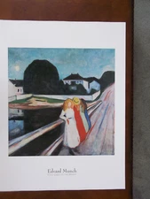 Edward Munch Four Girls on a Bridge Beautiful Print Surreal No Frame