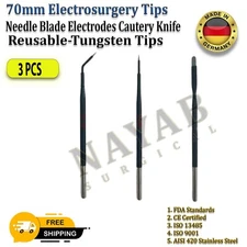 70mm Cautery Knife Electrodes – Reusable Needle & Blade Tips for Electrosurgery