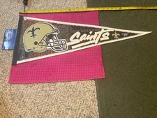 Vintage NEW ORLEANS LA SAINTS NFL Football Helmet PENNANT Wincraft Edition # 7