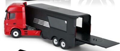 Rastar 1:26 RC Mercedes-Benz Semi Truck Trailer Open Door Extended