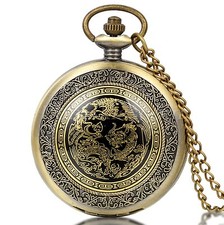 Vintage Antique Phoenix Dragon Pattern Case Q...