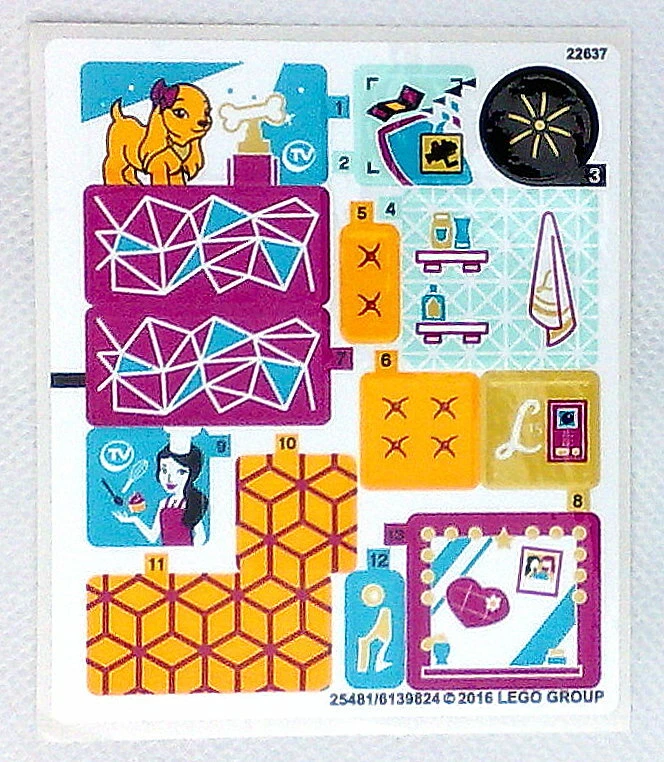 Lego® Aufkleber / Sticker für Friends Livi's Pop Star House 41135 Neu - Bild 1 von 1