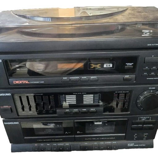 Very RARE Samsung VIP-680R Double Deck Cassette Music Center Radio Record Player