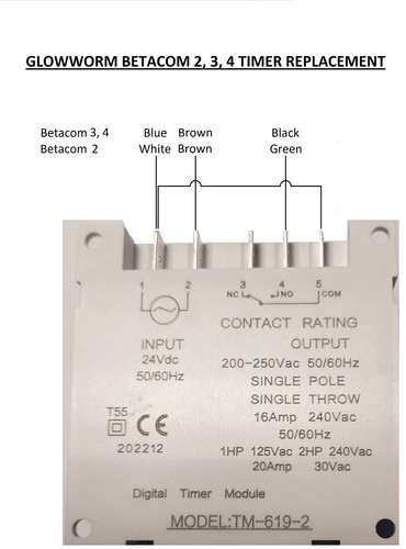 GLOWWORM BETACOM 2, 3 or 4 24C & 28C Digital Timer Clock 0020117131 replacement - Picture 4 of 4