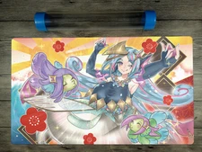 Ygomat Duel Battlefield Amabie San Trading Card Game CCG Playmat Free Best Tube