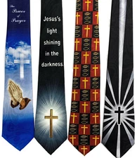 Pack of 4 Steven Harris Christian Jesus Necktie Religious Neck Tie Design 4