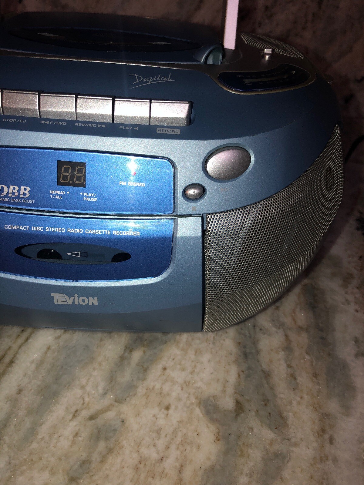 Tevion MD7650 AM/FM Cassette CD Boombox RARE VINTAGE COLLECTIBLE SHIPS