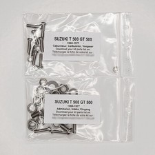 SUZUKI T 500 TITAN 1968-1975 Kit n°1 vis CRUCIFORME inox carburateur T500 