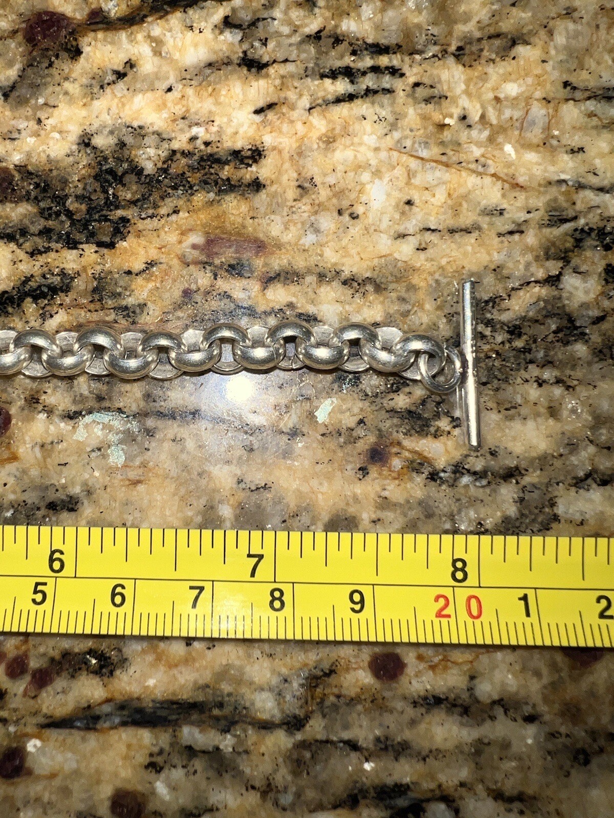 Solid 925 Solid Silver Bracelet (33.90g) - image 6