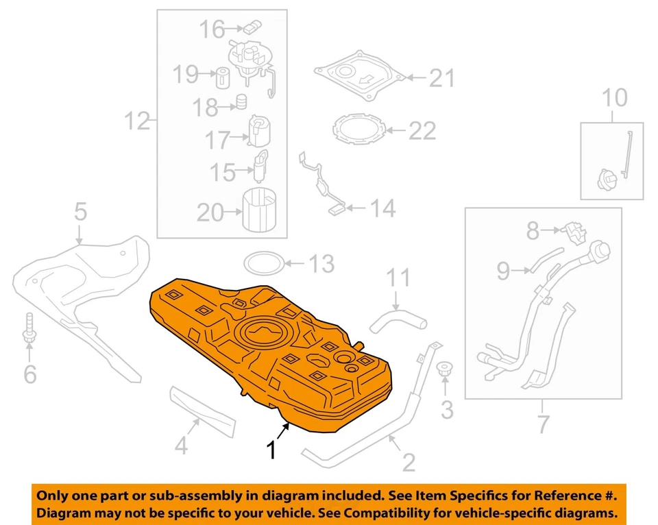 Used Fuel Tank fits: 2019 Kia Forte Grade A Foto 3 de 4