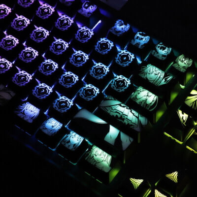 Anime Rem Ram Backlit 104 Keycaps OEM Coating Key Cap For Cherry MX Keyboard New