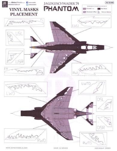 Aztec Decals 1/72 F-4 PHANTOM II Jagdgeschwader 74 "Phantom Phlyout" - Picture 6 of 8
