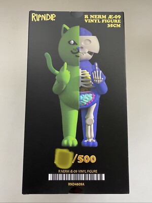 RipNDip Lord Nermal Cat 14” R Nerm Æ-09 Green Purple Vinyl