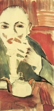 Man chewing (Walter Pritzkow) by Walter Gramatte Giclee Reproduction on Canvas