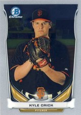 (59) 2014 Bowman Draft KYLE CRICK Rookie LOT ALL CHROME Giants CTP63