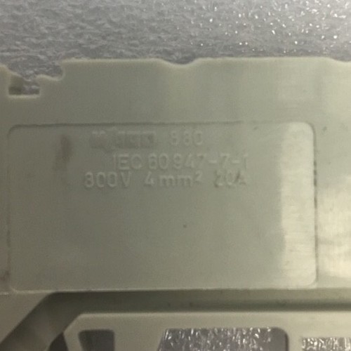 50X WAGO TERMINAL BLOCK 880 IEC 60947-7-1 800V 20A 4mm² GRAY 4-CONDUCTOR - Foto 3 di 4