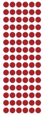 1/2" Red Dots Round Vinyl Color Coded Inventory Label Stickers Half Inch Dot