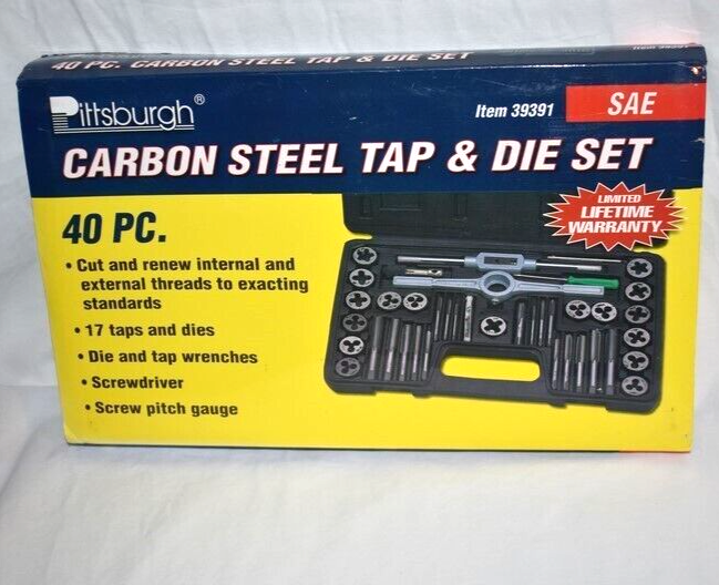 Pittsburgh Carbon Steel 40 Pc. SAE Tap and Die Set...Brand New! eBay