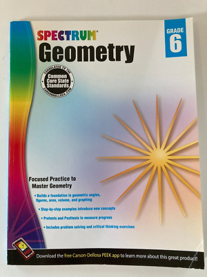 Geometry Workbook Grade 6 Spectrum c2014 Very Good