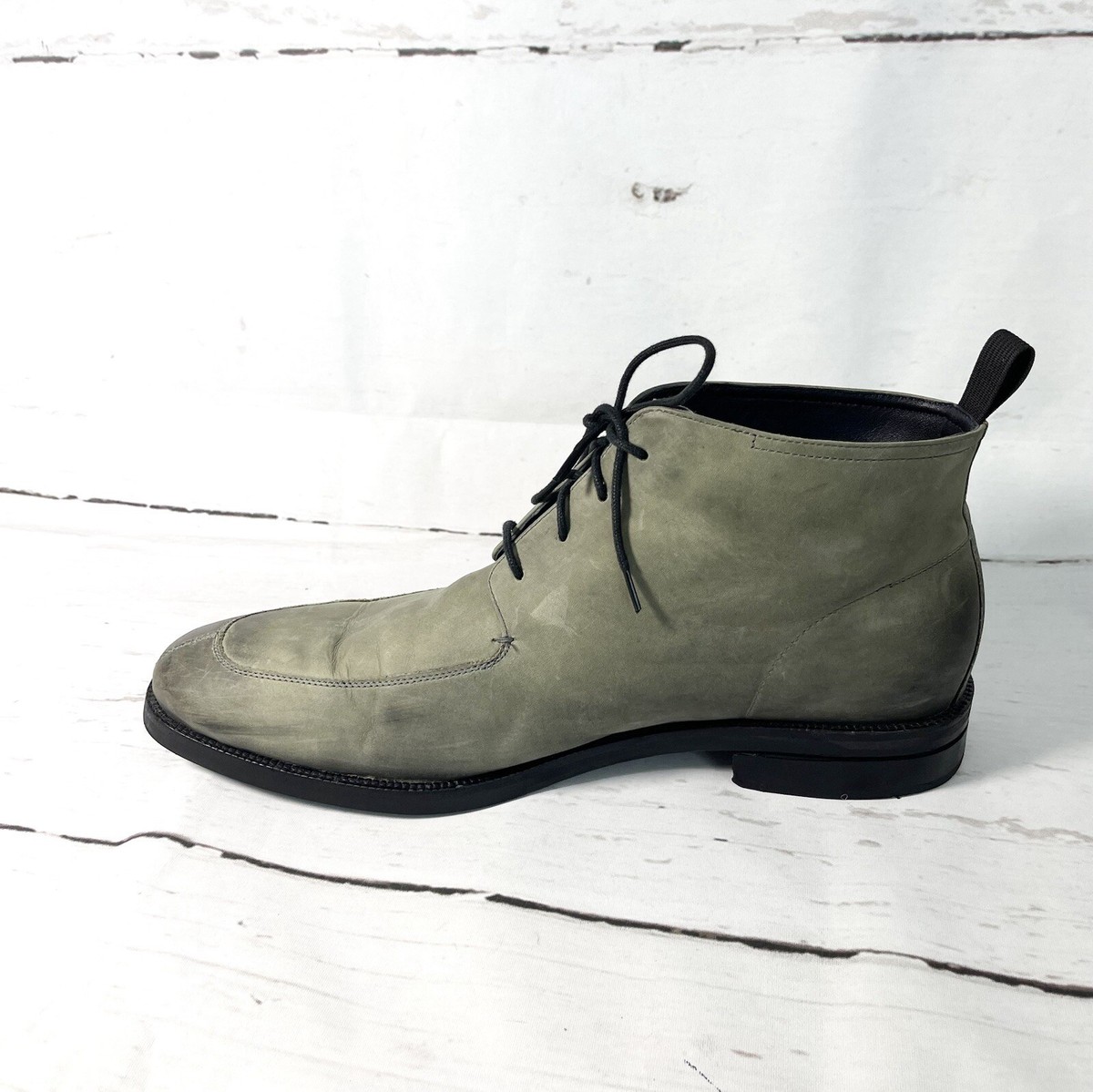 Cole Haan Wagner Grand Apron Boots Mens Size 10.5 M Gray Leather Casual Chukka Cole Haan Men main image 4
