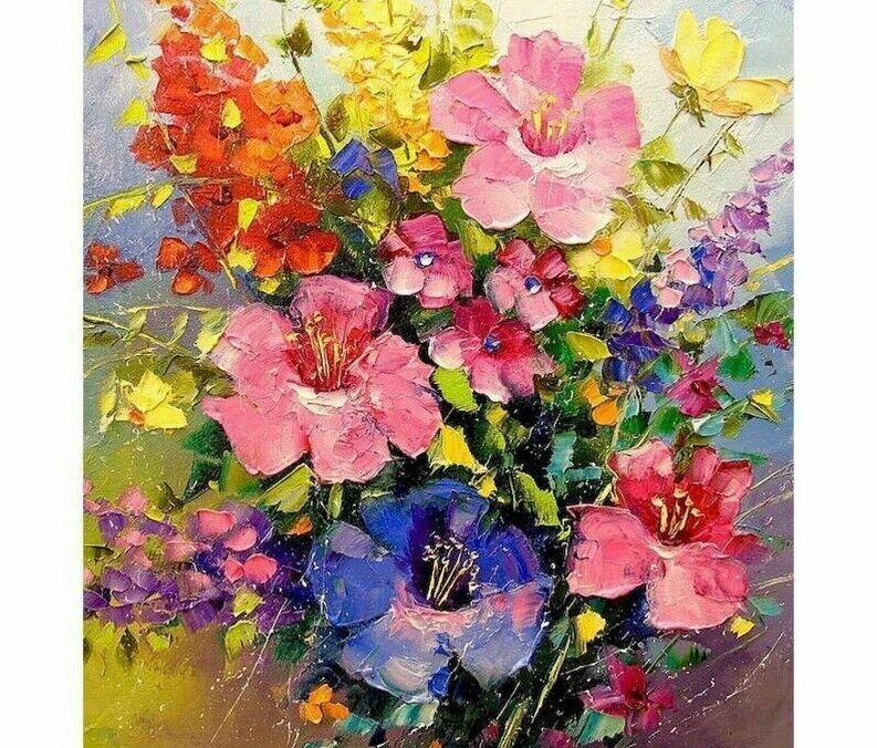 Flowers DIY Painting By Numbers Canvas House Design Simple Under blast sales Portr Award-winning store