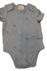 NEW FIRST IMPRESSIONS CREEPER  BLUE HELLO CARS SIZE 3 -  6 MONTHS INFANT BOY