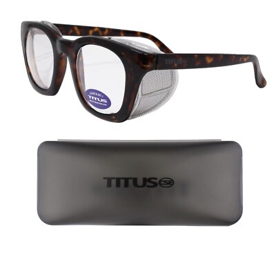 Titus G12 DARK TORTOISE Retro Style Safety Glasses with Side