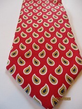 Jos A Bank Red Silk Neck Tie