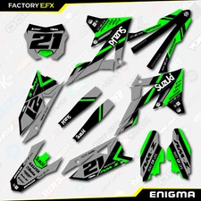 Gray & Green Enigma Racing Graphics Kit fits 19-24 Suzuki RMZ250 Decal RMZ 250