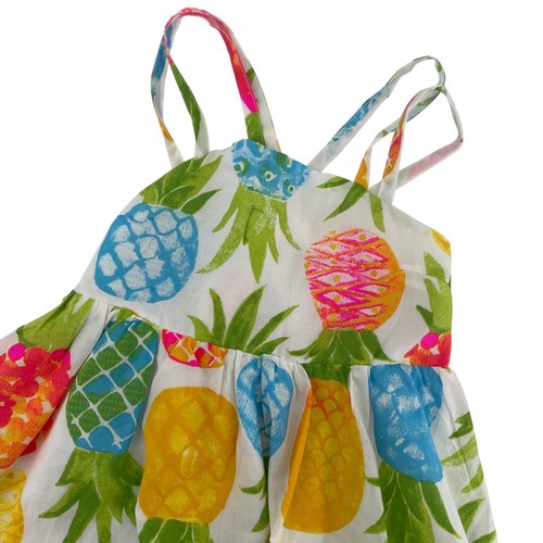New C&C California Kids Sundress Colorful Pineapple Print Casual Summer Size 7