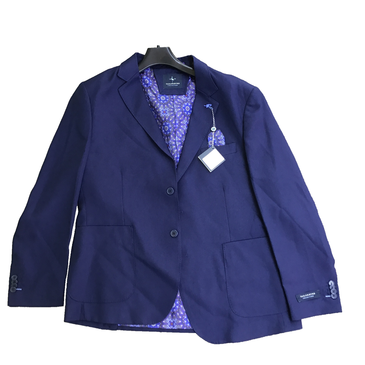 NWT Tailorbyrd Blazer 46R Suit Jacket Sports Coat Men Pocket Plaid