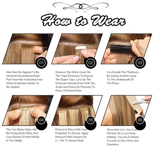 120Gr 80pcs Tape In Brazilian 100% Remy Human Hair Extensions Skin Weft Seamless - Picture 13 of 26