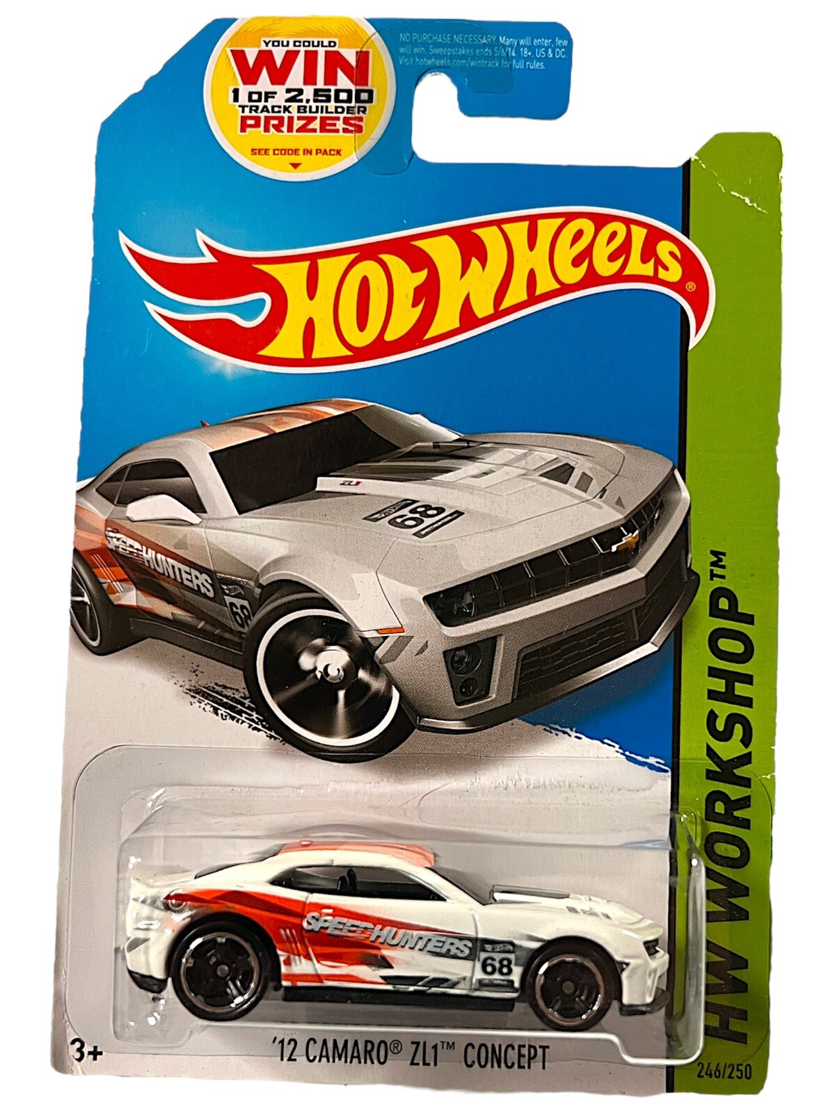 2014 Hot Wheels HW Workshop '12 Camaro ZL1 Concept #246 White