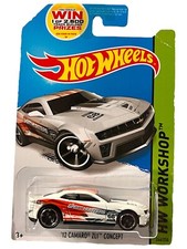 2014 Hot Wheels HW Workshop '12 Camaro ZL1 Concept #246 White