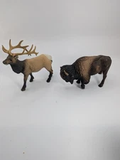 Safari Ltd Elk Bull Deer & Bison Figure Safari North American Wildlife Animal