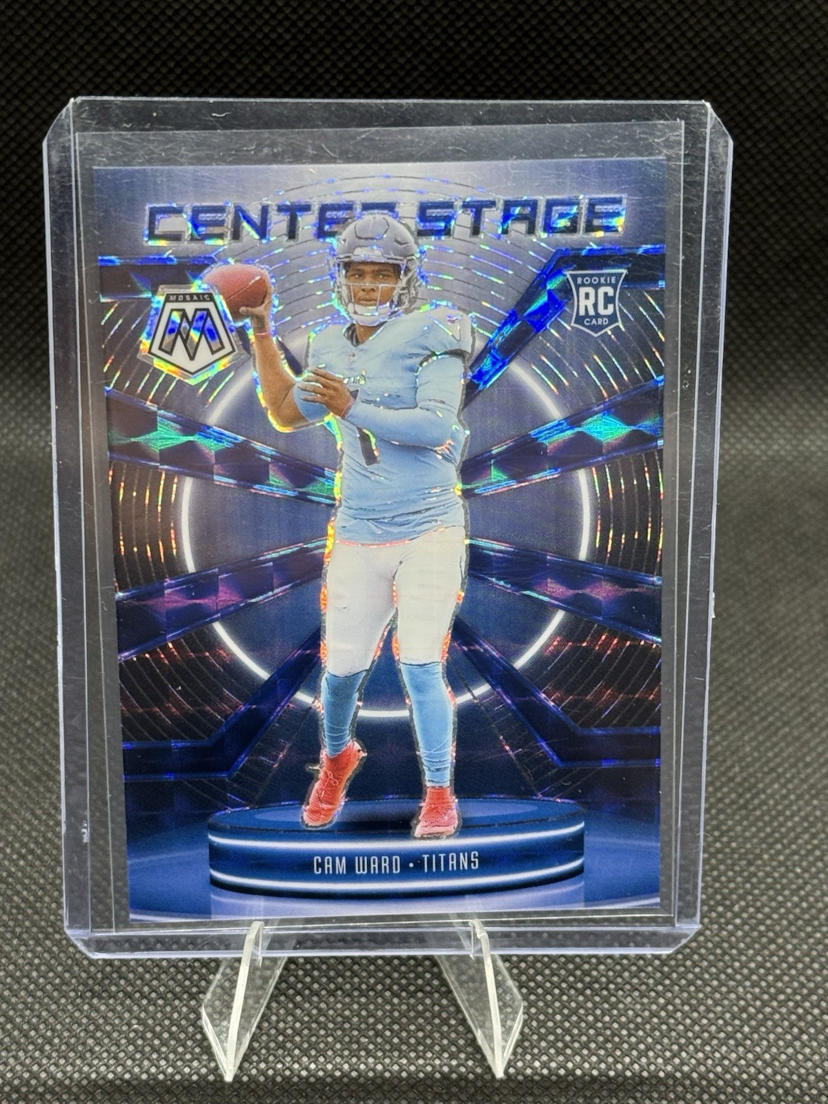 Cam Ward 2025 Mosaic Football RC Blue Center Stage /99