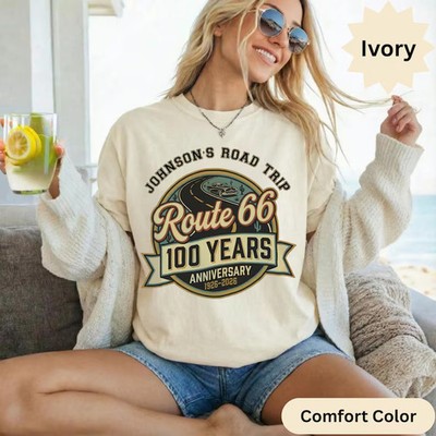 Custom Name Route Comfort Tee Personalized Road Trip Shirt Travel Gift Top