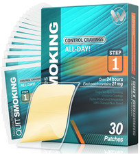 Nicotine Patches Step 1 Effective Helps Quit Smoking, 21 mg, 30 Patches Smoking